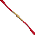 Classic Beaded Bhai Rakhi with Golden Centerpiece