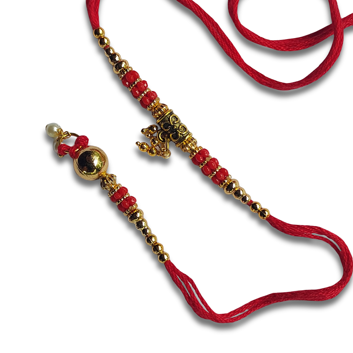 Elegant Beaded Lumba Rakhi for Bhabhi