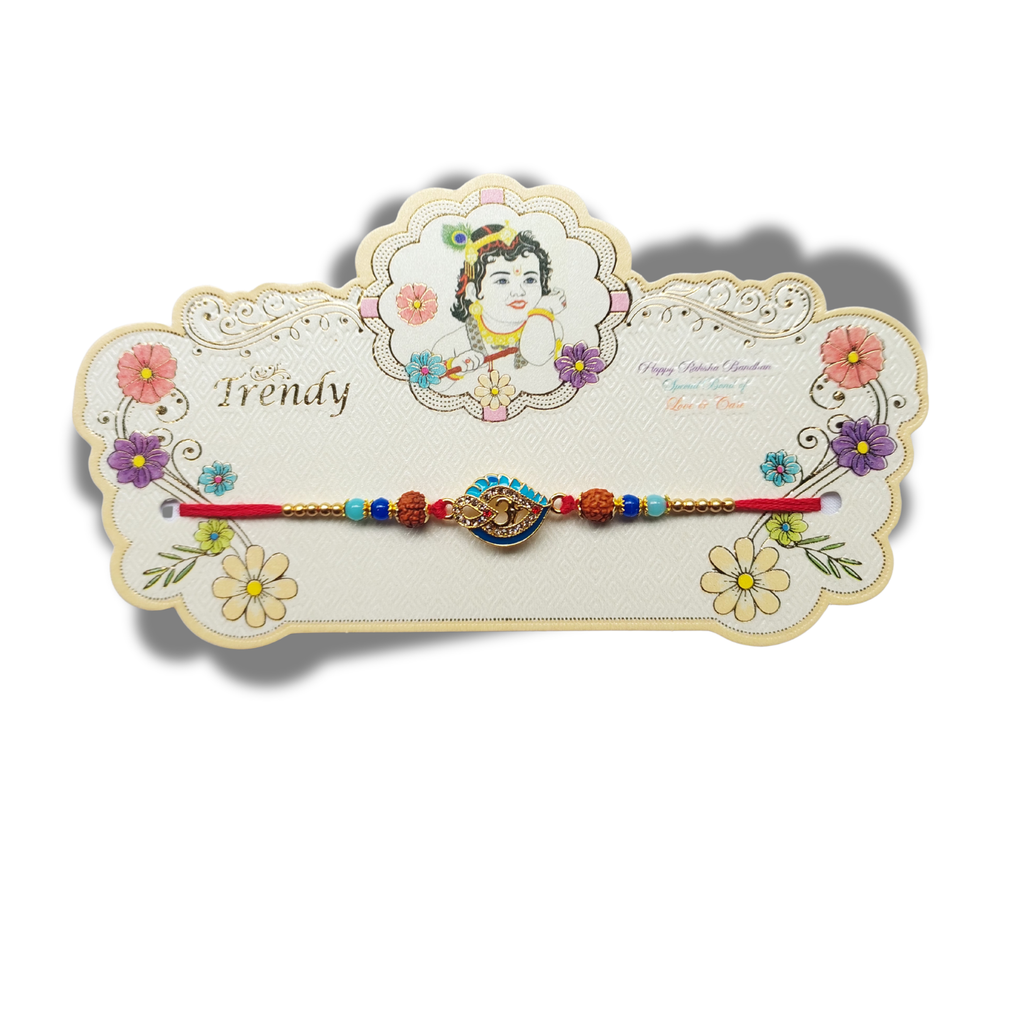 Elegant Multicolor Beaded Bhai Rakhi