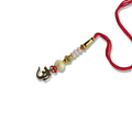 Elegant Pearl Lumba Rakhi with Golden Details
