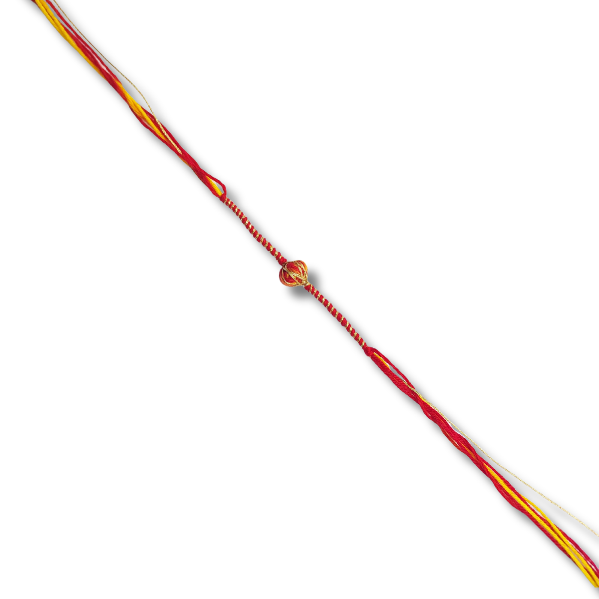 Traditional Red Bhai Rakhi with Circular Charm