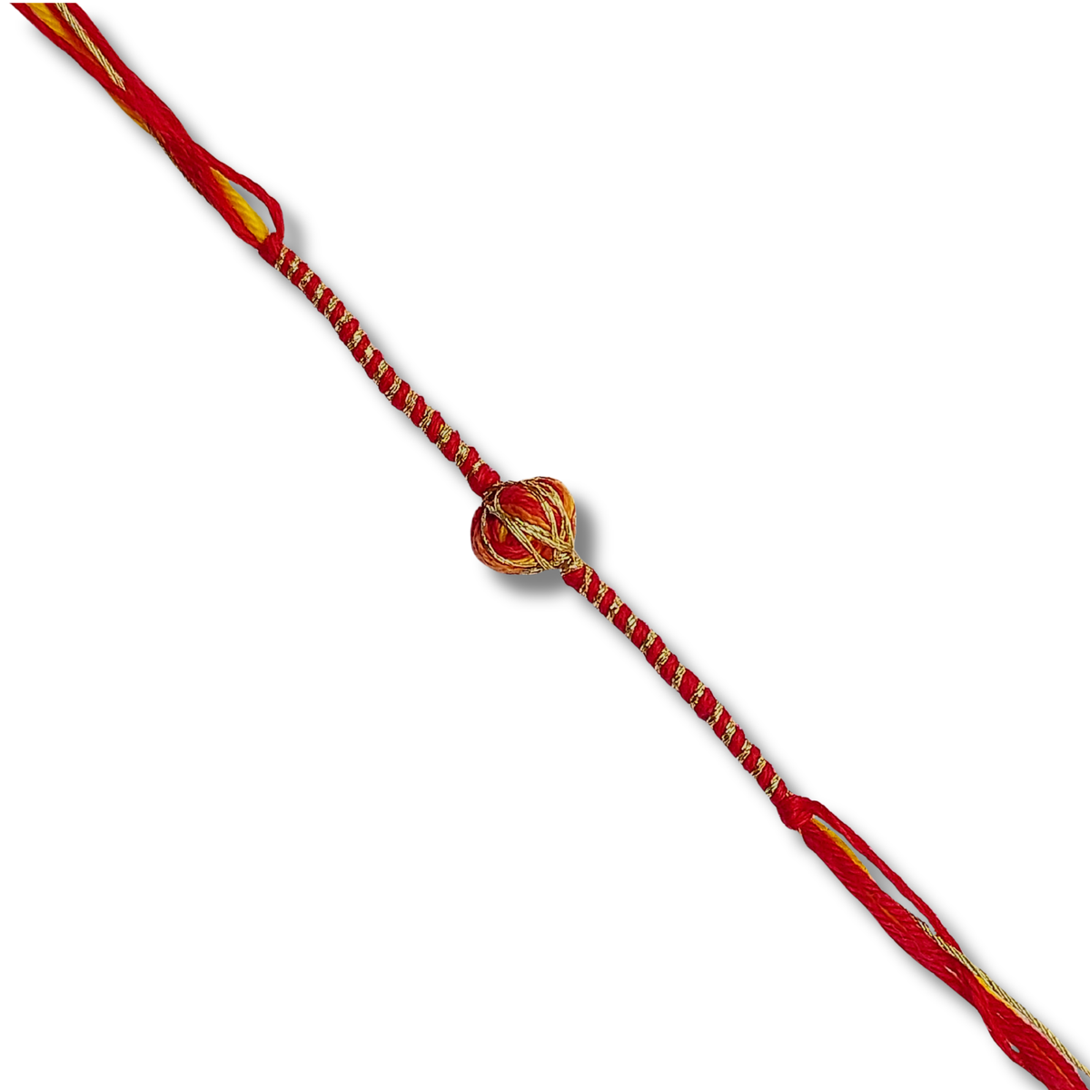 Traditional Red Bhai Rakhi with Circular Charm