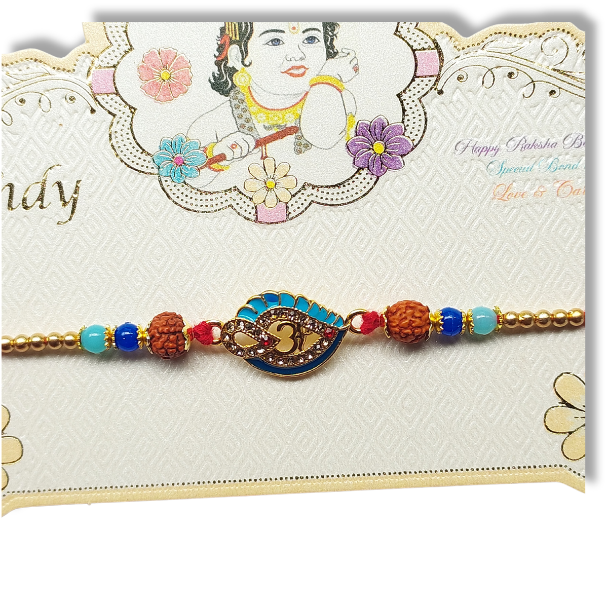 Elegant Multicolor Beaded Bhai Rakhi