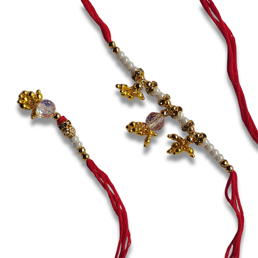 Designer Floral Charm Lumba Rakhi for Bhabhi