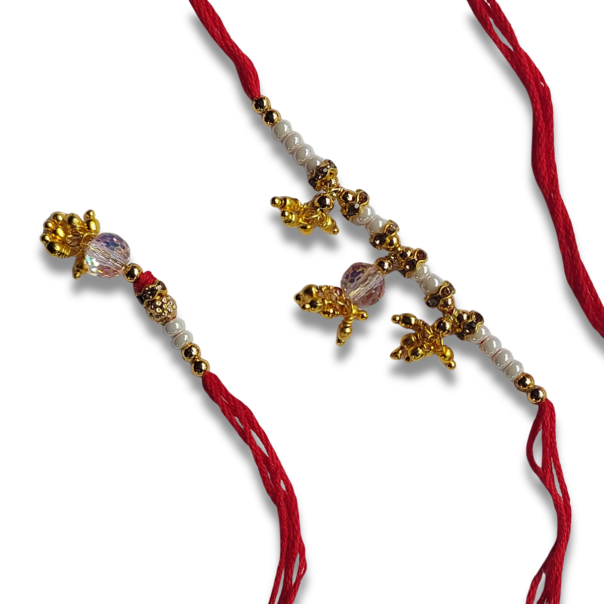 Designer Floral Charm Lumba Rakhi for Bhabhi